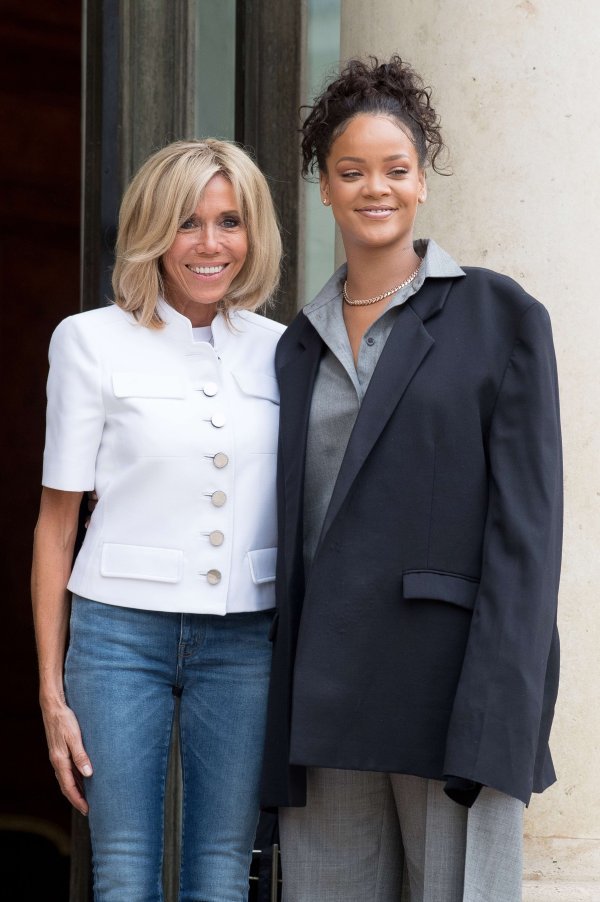 Brigitte Macron i Rihanna
