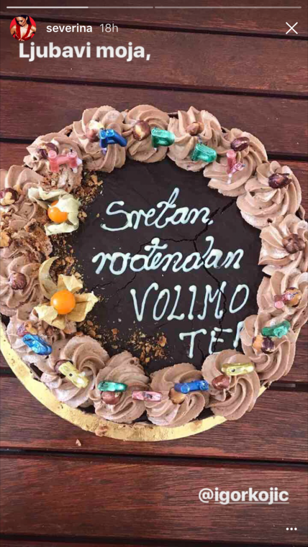 Severina tortom čestitala rođendan suprugu