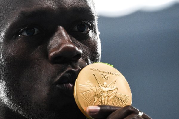 Usain Bolt s olimpijskim zlatom