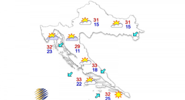 Vremenska prognoza za 16.8.