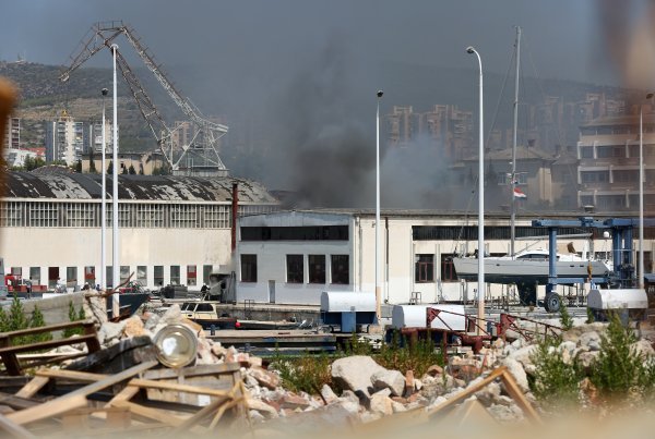Požar u šibenskom brodogradilištu