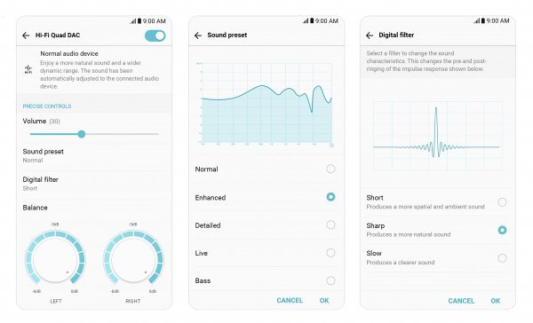 LG V30 Hi-Fi Quad DAC postavke