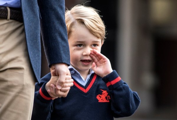Princ William i maleni princ George prvi dan škole