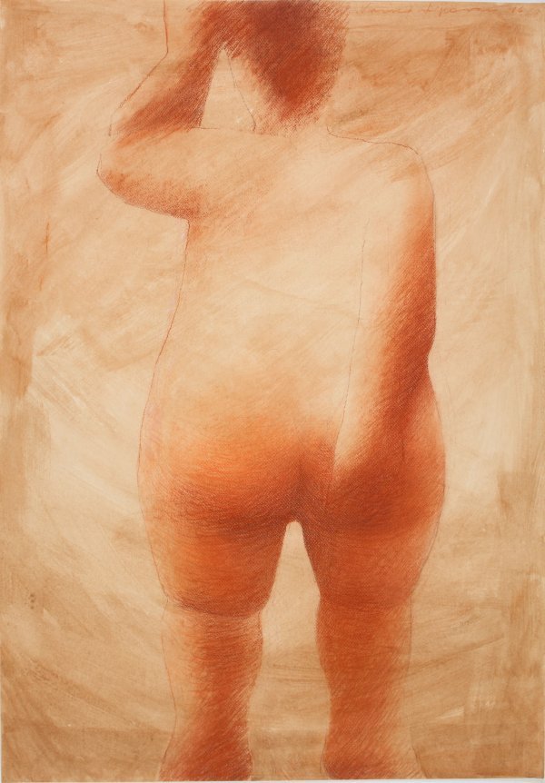Bez naziva, 1996., Pastel, tuš na papiru, 100 x 70 cm