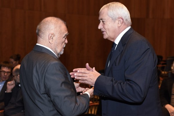 Stjepan Mesić i Goran Štrok