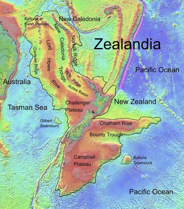 Topografska karta Zelandije