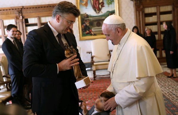 Andrej Plenković kod pape Franje