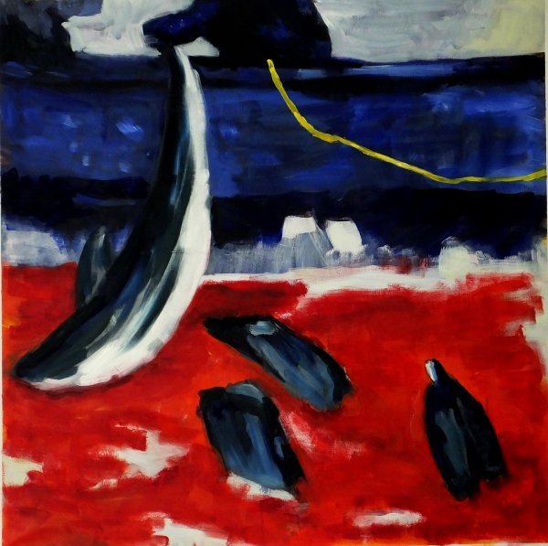 Ana Jurčević - Lešine - akril na platnu