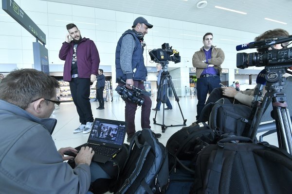 Novinarske ekipe na Tuđmanu