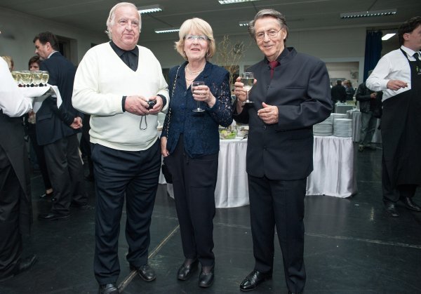 Na svečanoj 700. izvedbi mjuzikla Jalta, Jalta!' 2014. s Vladom Svibenom i Lukrecijom Brešković