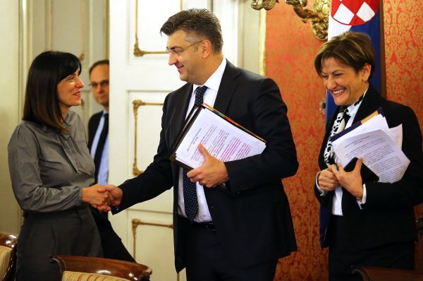 Blaženka Divjak, Andrej Plenković, Martina Dalić