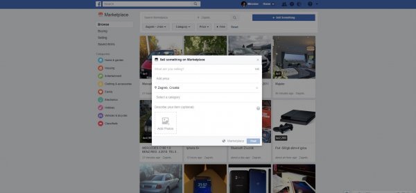 Prodaja na Facebook Marketplaceu