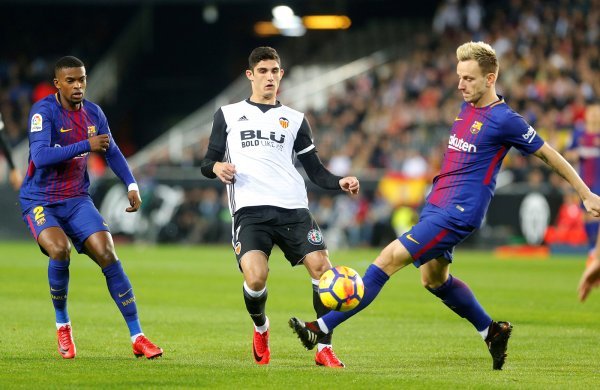 Valencia (Goncalo Guedes) - FC Barcelona (Nelson Semedo, Ivan Rakitić)