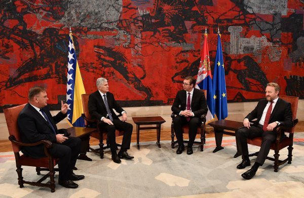 Mladen Ivanić, Bakir Izetbegović, Aleksandar Vučić i Dragan Čović