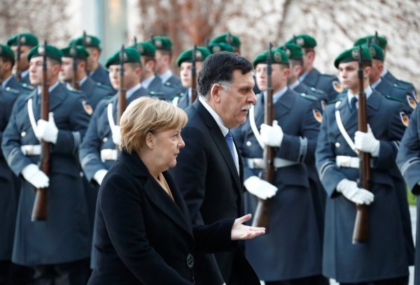 Njemačka kancelarka Angela Merkel i libijski premijer Fayez al Sarraj u Berlinu 