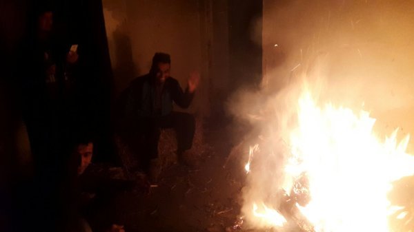 Prosvjed izbjeglica kod Šida