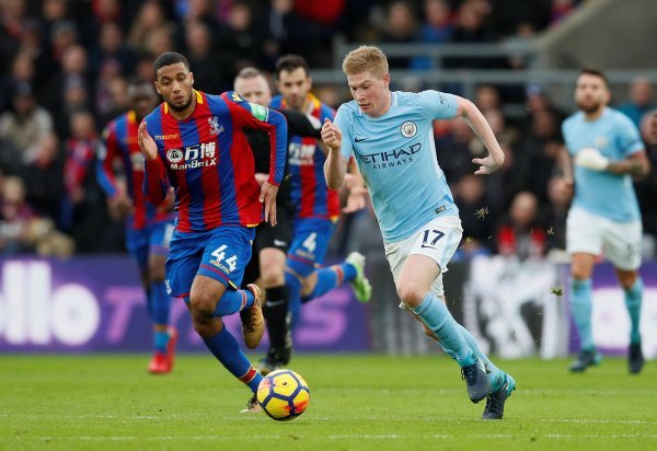 Crystal Palace (Jairo Riedewald) - Manchester City (Kevin De Bruyne)
