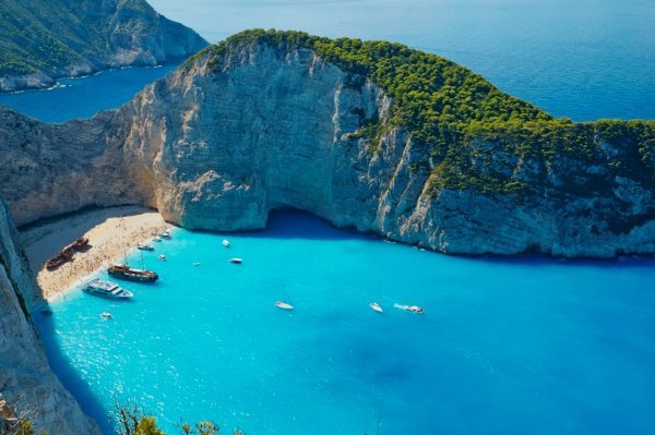 Greece, Ionian island, Zante island, Shipwreck beach