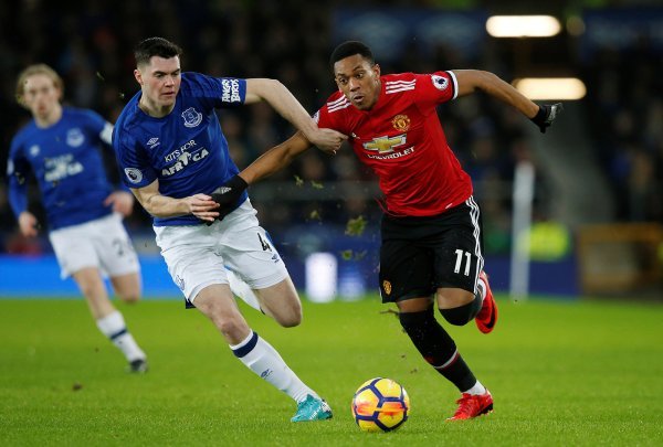 Everton (Michael Keane) - Manchester United (Anthony Martial)