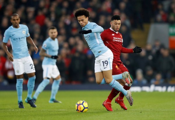 Liverpool (Alex Oxlade-Chamberlain) - Manchester City (Leroy Sane)