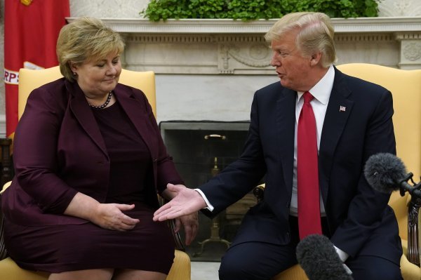 Premijerka Erna Solberg s Donaldom Trumpom