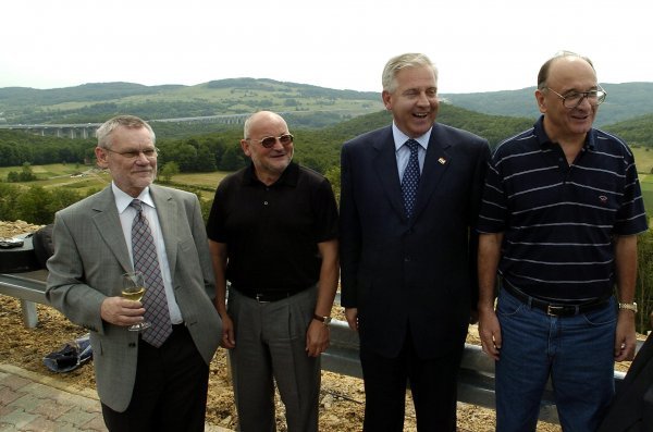 Ivica Račan, Zlatko Mateša, Ivo Sanader i Nikica Valentić 2005. godine