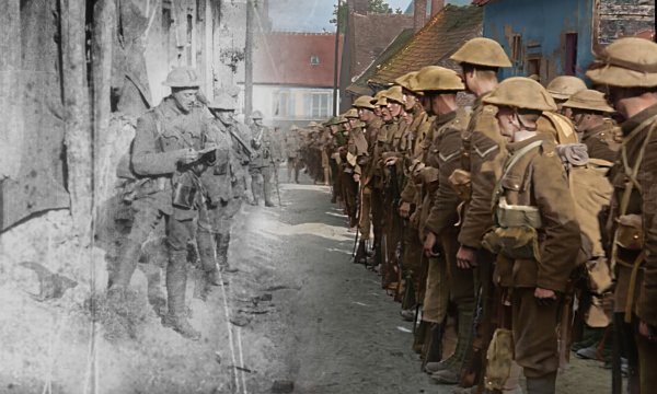 Restaurirana scena iz dokumentarnog filma 'Bitka na Sommi' iz 1916. koji se smatra jednim od najbolje sačuvanih filmova toga vremena