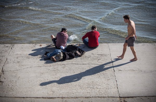 Kupači na plazi Bačvice