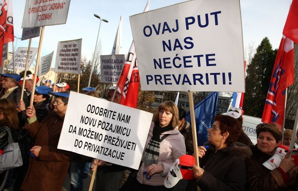 Prosvjed radnika crikveničkog Jadrana 2009. godine