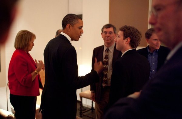 barrack obama mark zuckerberg