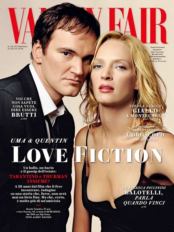 Quentin Tarantino i Uma Thurman na naslovnici Vanity Faira 2014.
