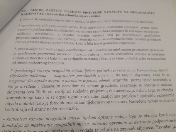 Nalaz inspekcije okoliša o Karepovcu