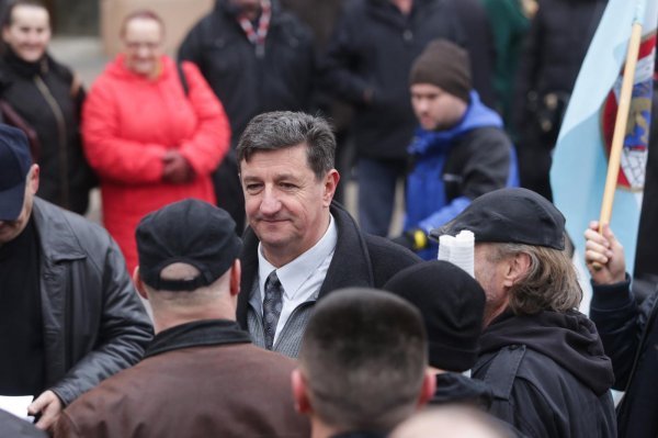 Prosvjedni skup zbog dolaska srbijanskog predsjednika Aleksandra Vučića