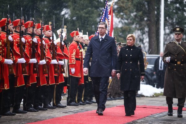 Predsjednica Kolinda Grabar-Kitarović primila u službeni posjet Aleksandra Vučića
