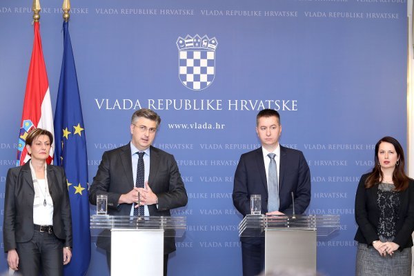 Martina Dalić, Andrej Plenković, Fabris Peruško, Irena Weber