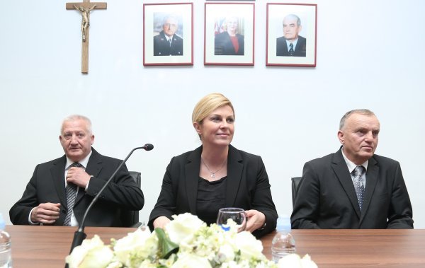 Predsjednica Kolinda Grabar Kitarović na predavanju u Hrvatskom generalskom zboru