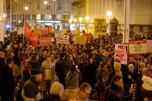 Noćni marš u Zagrebu