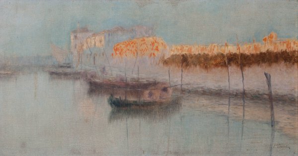 Iz lagune, Chioggia, oko 1906., ulje na platnu, Emanuel Vidović