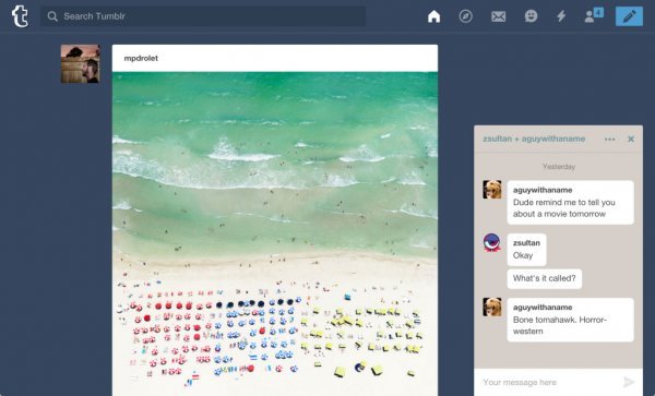 Tumblr za web Screenshot/Tumblr