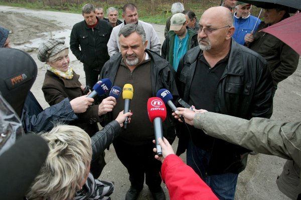 Stanko Zdravčević u jednoj od prosvjednih akcija 2012. 
