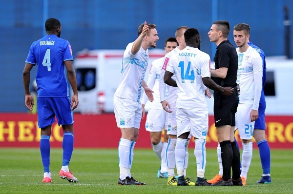 Dinamo-Rijeka, polufinale Kupa, sudac Mario Zebec, 4.4.2018.