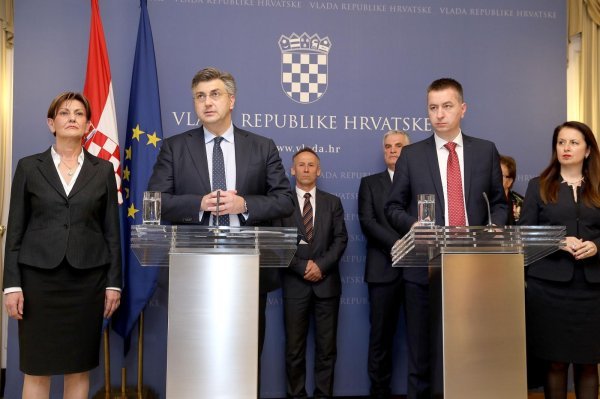 Martina Dalić, Andrej Plenković, Fabris Peuško, Irena Weber