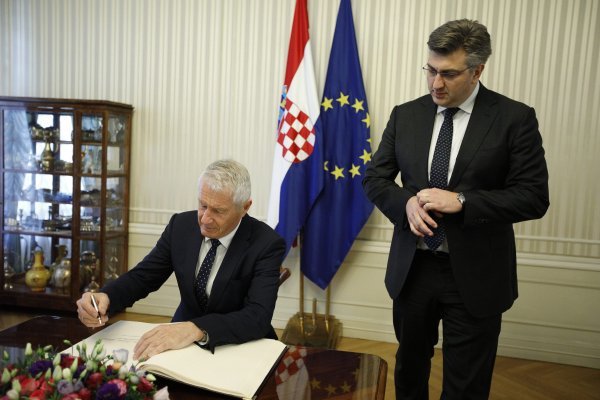 Andrej Plenković i Thorbjørn Jagland