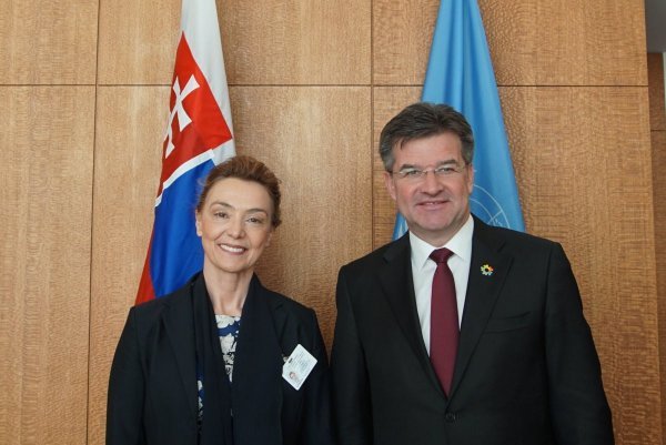 Marija Pejčinović Burić i Miroslav Lajčak u New Yorku