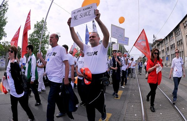 Na Praznik rada u organizaciji sindikata održan prosvjed radnika