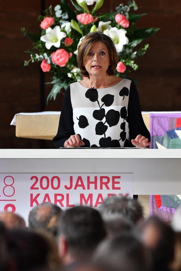 Trier, Njemačka, Malu Dreyer na svečanoj ceremoniji proslave 200. rođendana Karla Marxa