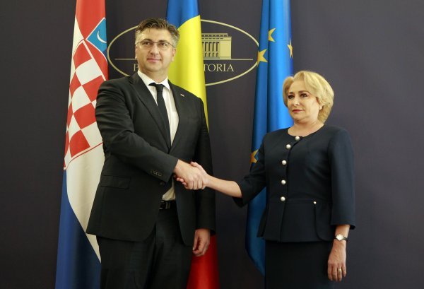 Viorica Dăncilă i Andrej Plenković u Bukureštu