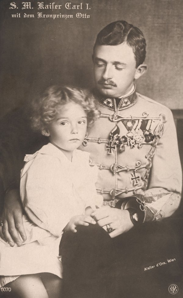 Otto von Habsburg i njegov otac, posljednji austrijski car Karlo I