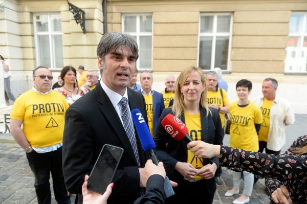 Prosvjed Zelene Akcije protiv zakona o Lex LNG