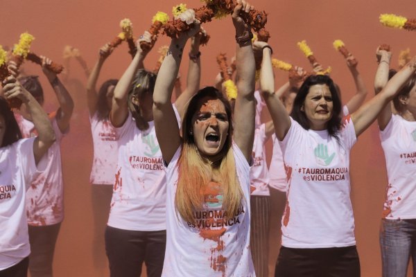 Prosvjed protiv borbi bikova u Madridu